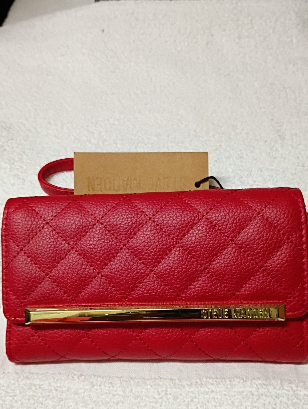 Steve Madden Red Quilted Wallet